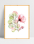 Quadro Flor Aquarela Rosada - Minimalista - Ella Quadros