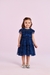 Vestido azul tule plissado Petit Cherie - 3126016 - comprar online