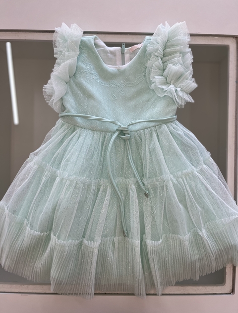 AMORA Vestido verde agua Baby em tule Petit Cherie. - comprar online
