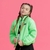 Jaqueta Puffer verde Neon Vanilla Cream.