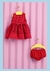 Vestido vermelho com Calcinha Baby Mon Sucré.
