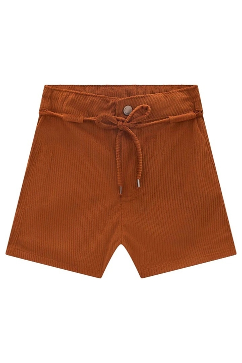 Shorts Cintura Alta Moderno em Cotelê Vic&Vicky - 63659