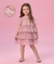 Vestido em Tule de Coração com Aplicações de Pérolas Petit Cherie.