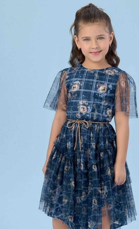 Vestido Urso Azul Petit Cherie.