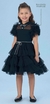 Vestido preto Luxo " Wandinha " Petit Cherie.