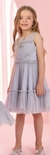 Vestido em tule cinza Peit Cherie. - comprar online