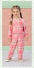 AMORA Conjunto inverno xadrez rosa Mon Sucré.