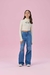 Calça jeans Pantalona Vanilla Cream.