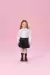 Conjunto Camisa Lacinhos e Saia Courino Petit Cherie. - comprar online