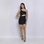 Vestido preto com recortes Amofany.