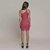 Vestido rose em glitter canelado Amofany. - comprar online