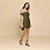 Vestido verde em glitter Amofany.