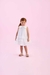 Vestido branco em tule Petit Cherie.