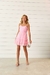 Vestido rosa em tule com glitter Vanilla Cream. - Closet de Luxo