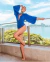 Body Manga Longa Bufante Vivi Azul - loja online