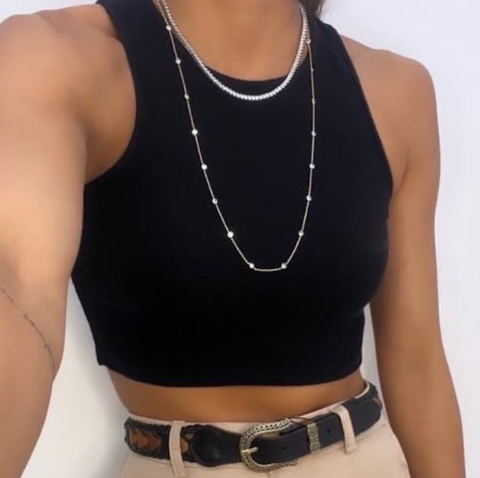 Cropped Regata Poliamida Inspiração Zara