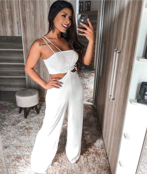 Conjunto Salopete Aline Off White