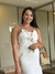 Vestido longo com flor alto Relevo Linho Misto na internet