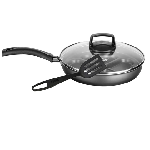 Frigideira Antiaderente Tampa Para Ovos Pochê + Espátula - comprar online