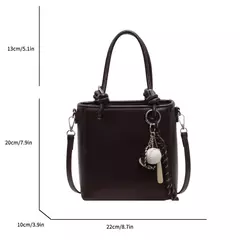 Bolsa tote pequena estruturada feminina com alça