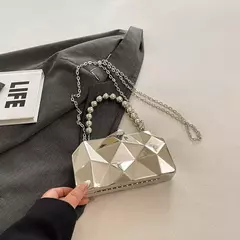 Bolsa clutch elegante feminina com alça