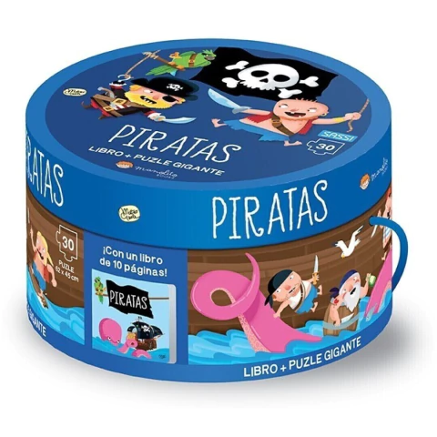 Piratas - Libro + Puzzle Gigante - comprar online