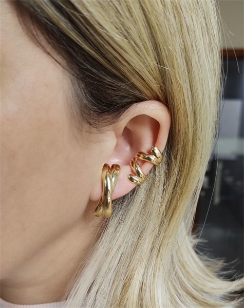 Ear Hook X Banhado a Ouro