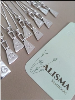 Pingente Inicial Zíper Banhado na internet