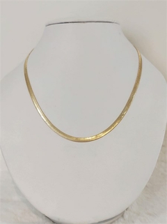 Corrente Fita 4mm Banhada a Ouro - Alisma Semijoias