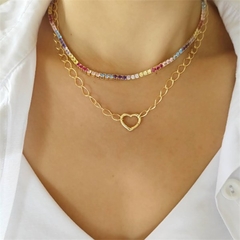 Choker Riviera Colorida Indie Banhada a Ouro na internet