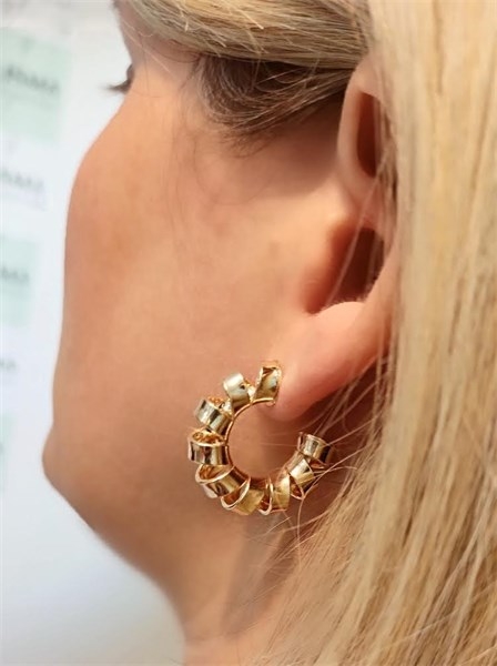 Argola Espiral Média TN Banhada a Ouro