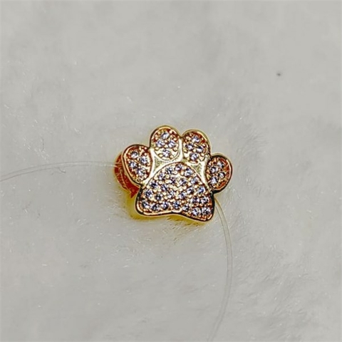 Berloque Patinha Cravejado Banhado a Ouro