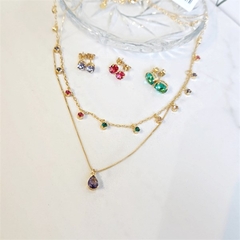 Choker Penduricalhos Coloridos Banhado a Ouro - comprar online