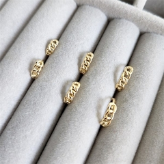 Argolinha Clique Groumet Banhado a Ouro - Alisma Semijoias