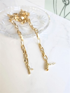 Corrente Elos Ovais Fecho Canhão Banhado - comprar online