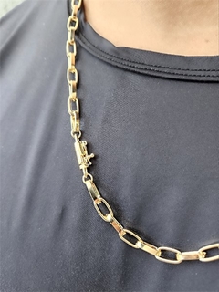 Corrente Elos Ovais Fecho Canhão Banhado na internet