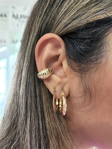 Piercing Fake Rosca Banhado a Ouro