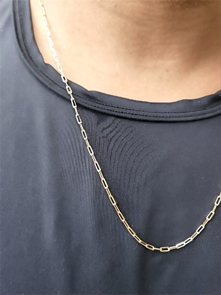 Corrente Elos Finos Jack Banhado a Ouro