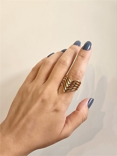 Anel Ponteiras Cherry Banhado a Ouro - comprar online