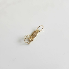 Colar Pingente Cravejado Patinha Banhado a Ouro
