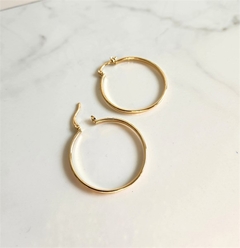 Argola Fecho Italiano Banhada a Ouro - comprar online