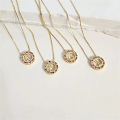 Colar Mandala Inicial Delicada Banhada a Ouro