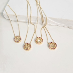 Colar Mandala Inicial Delicada Banhada a Ouro - Alisma Semijoias