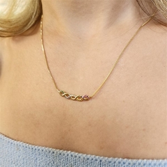 Colar Infinito Cravejado Colorido Banhado a Ouro