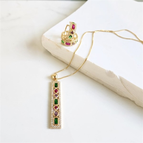 Colar Cravação Inglesa Colorida Liz Banhado