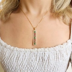 Colar Cravação Inglesa Colorida Liz Banhado - comprar online