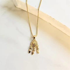 Colar Apanhador de Sonhos Banhado a Ouro