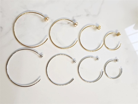 Argola Aberta Lisa Banhada