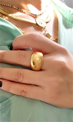 Anel Redondo Laís Banhado a Ouro na internet
