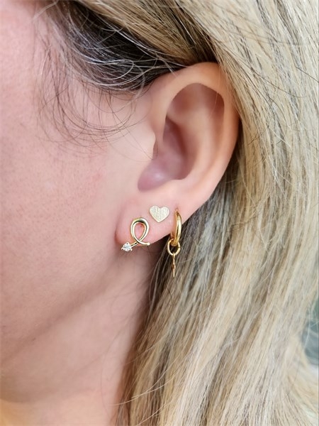 Brinco Voltinha Ponto de Luz Banhado a Ouro